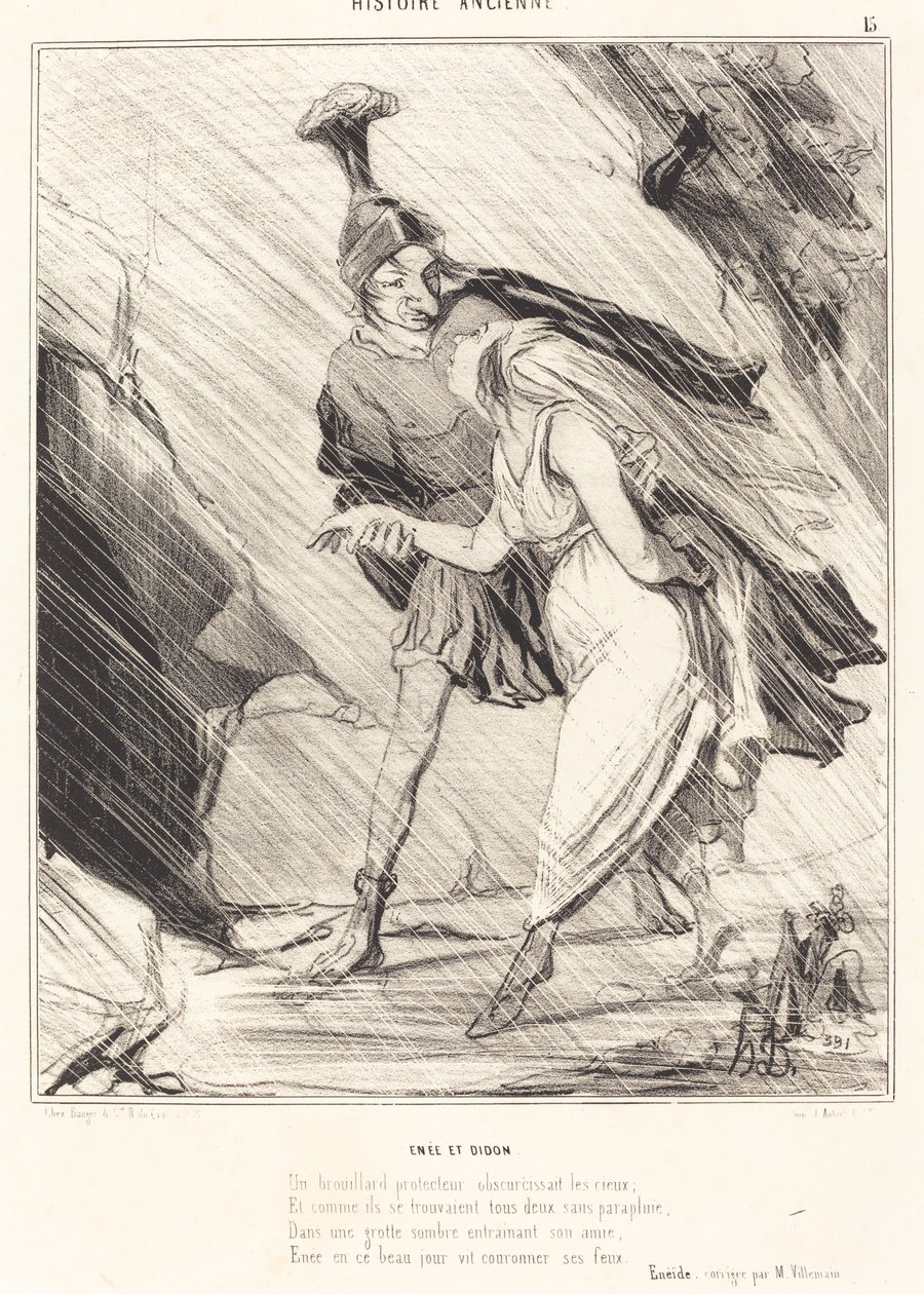 Aeneas a Dido od Honoré Daumier