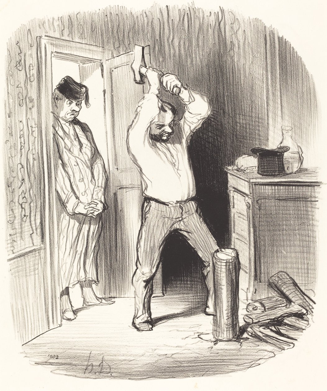 Je bohu dovoleno... štípat dřevo... od Honoré Daumier