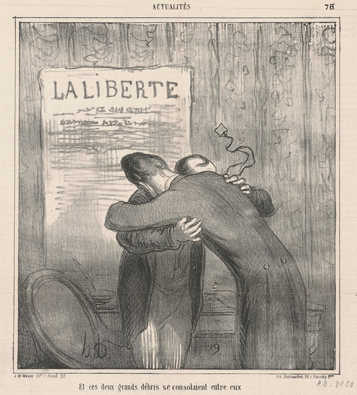 A tyto dvě velké trosky se navzájem utěšovaly od Honoré Daumier