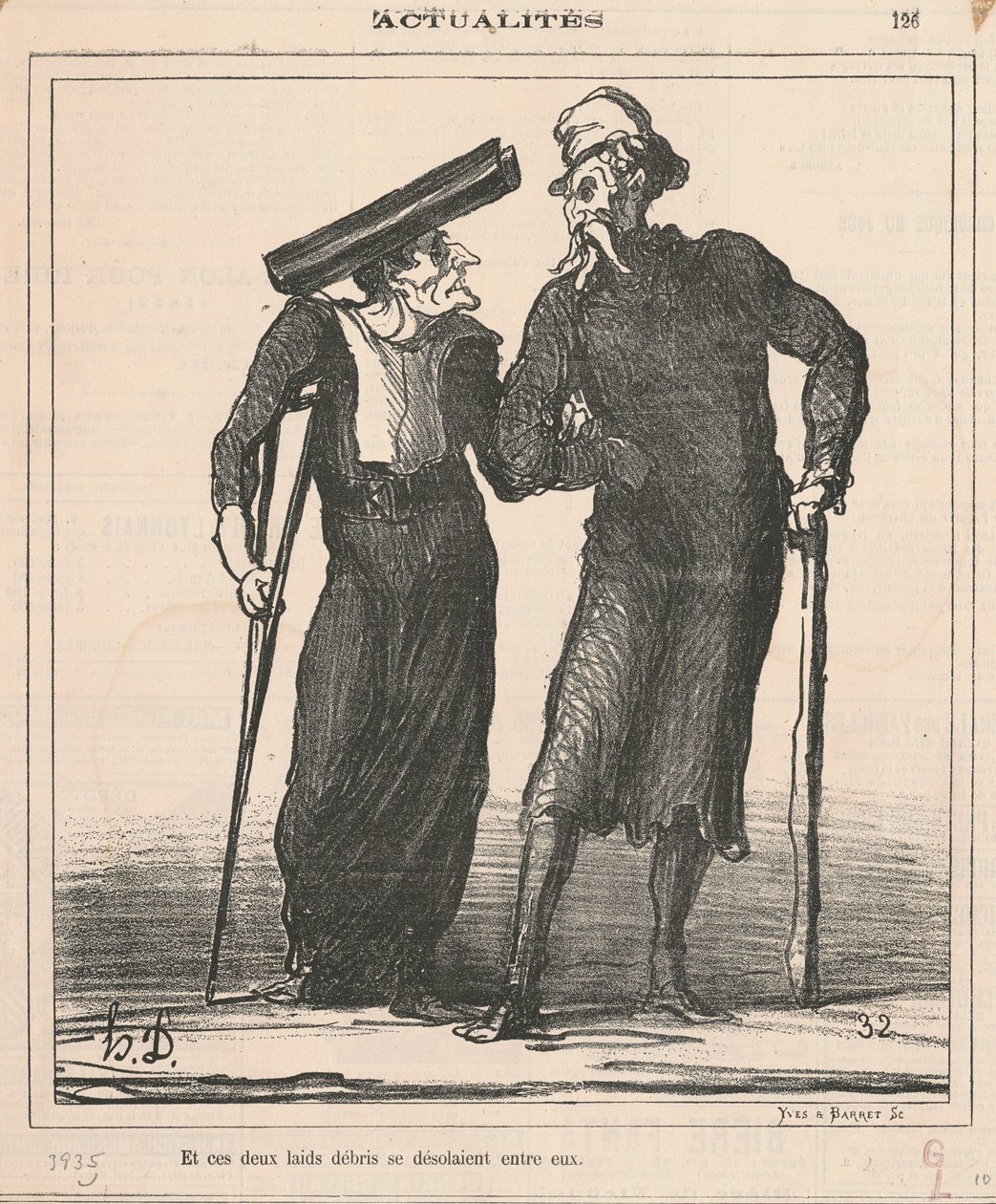 A tyto dvě ošklivé trosky byly mezi nimi pusté od Honoré Daumier