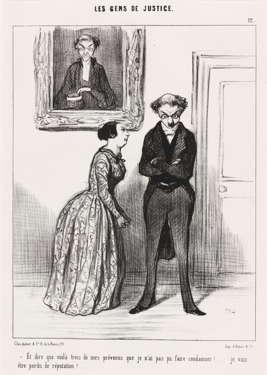 A když si pomyslím, že tady jsou tři... varoval jsem je, že je nemůžu odsoudit!... od Honoré Daumier