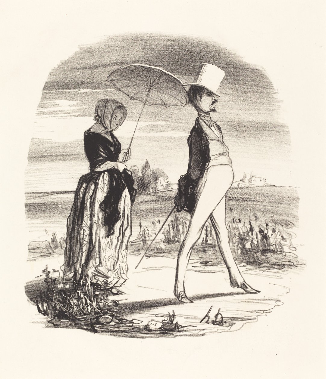 A tomu říkáme sestupování po řece života... od Honoré Daumier