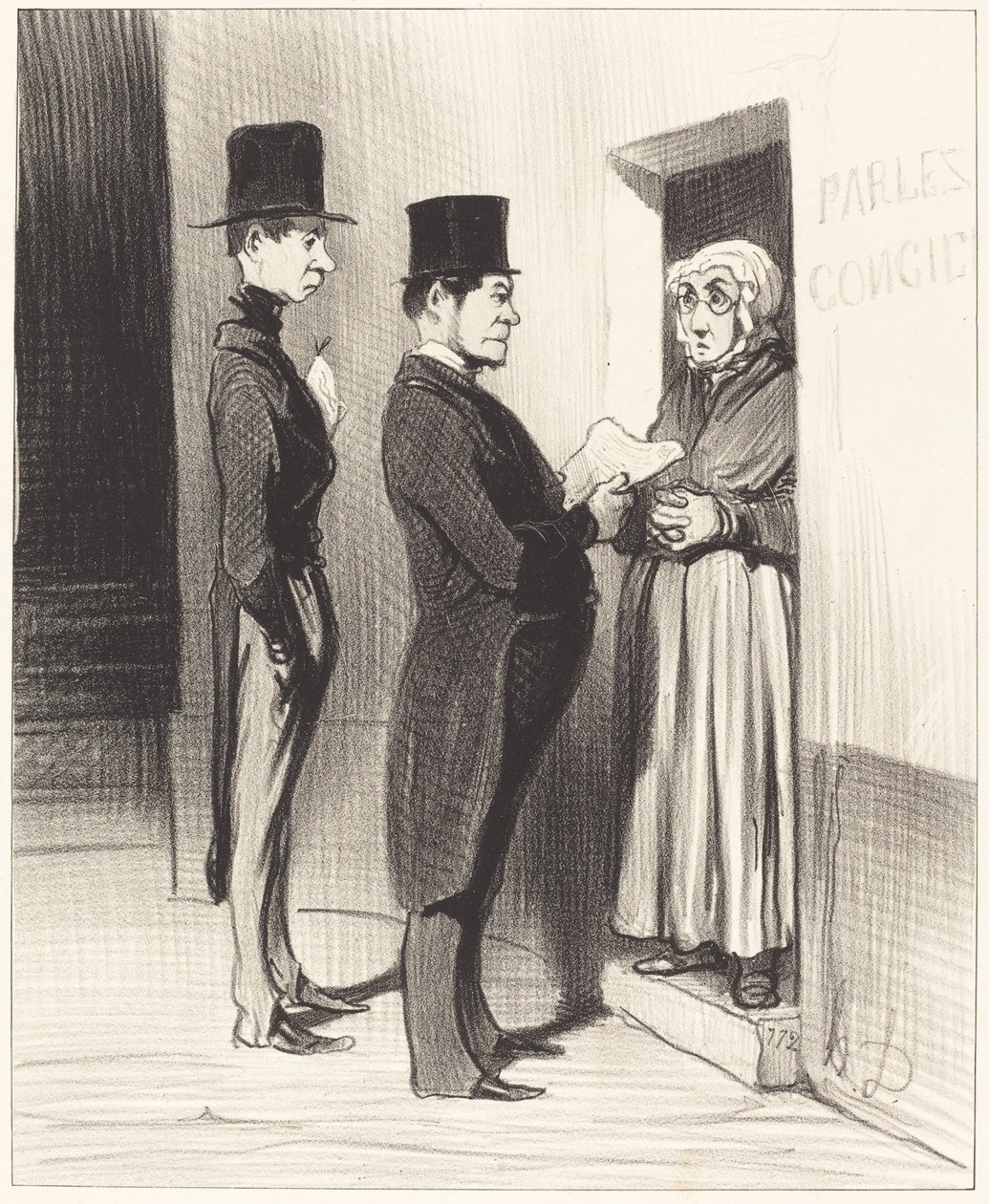 A promluvil k jeho dveřím takto prohlásil... od Honoré Daumier