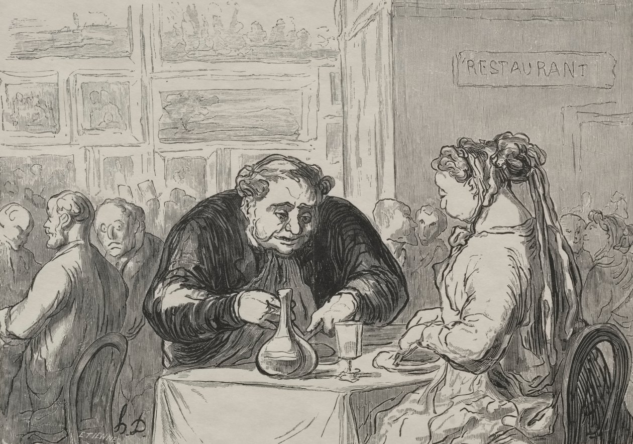 Výstava výtvarného umění: v bufetu lásky k umění a kotlet od Honoré Daumier