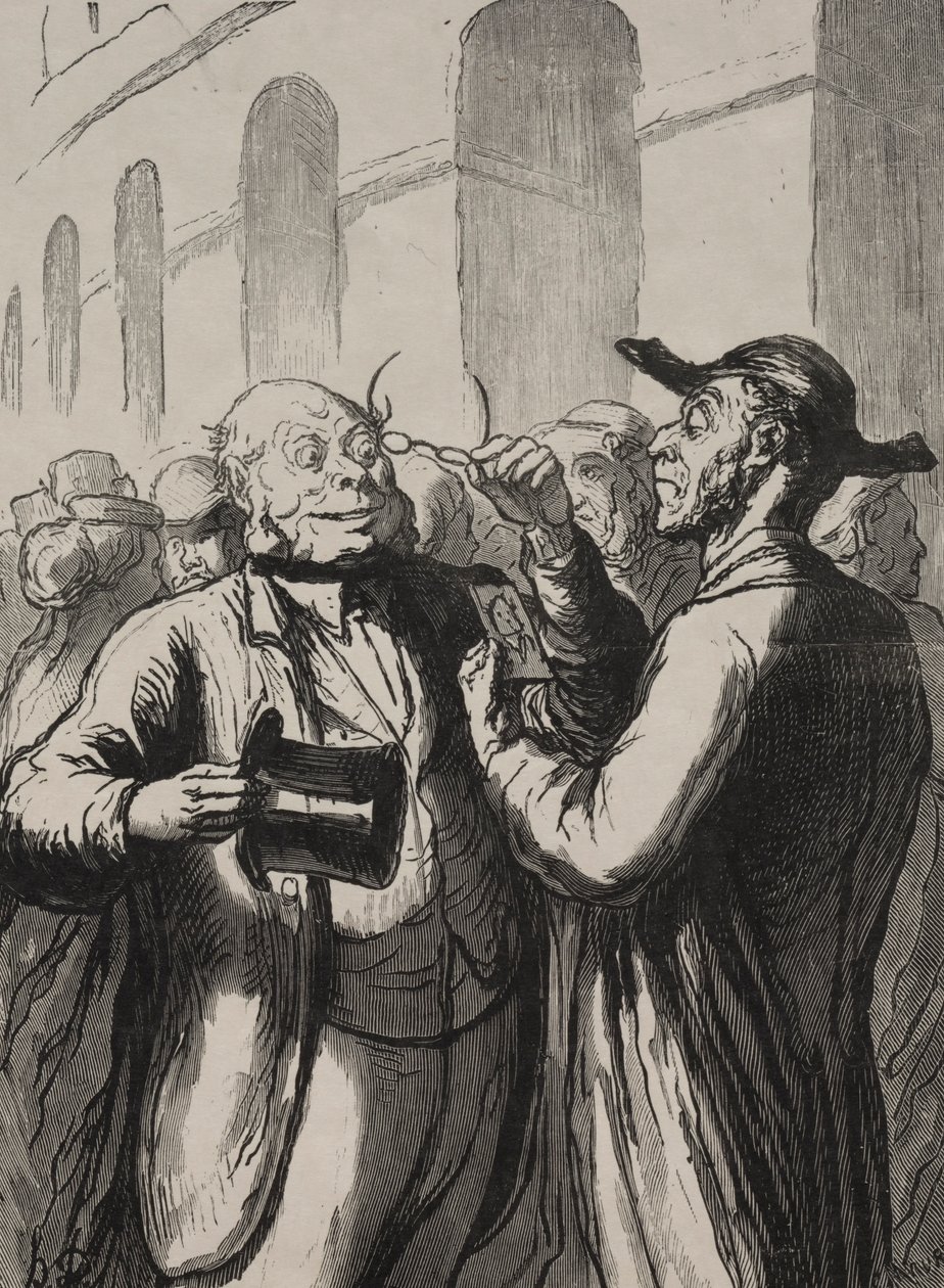 Univerzální výstava: Prohlídka fotografií u turniketů.... od Honoré Daumier