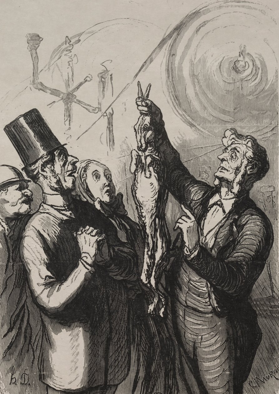 Univerzální výstava: za deset minut budete mít gibelottu a klobouk. od Honoré Daumier