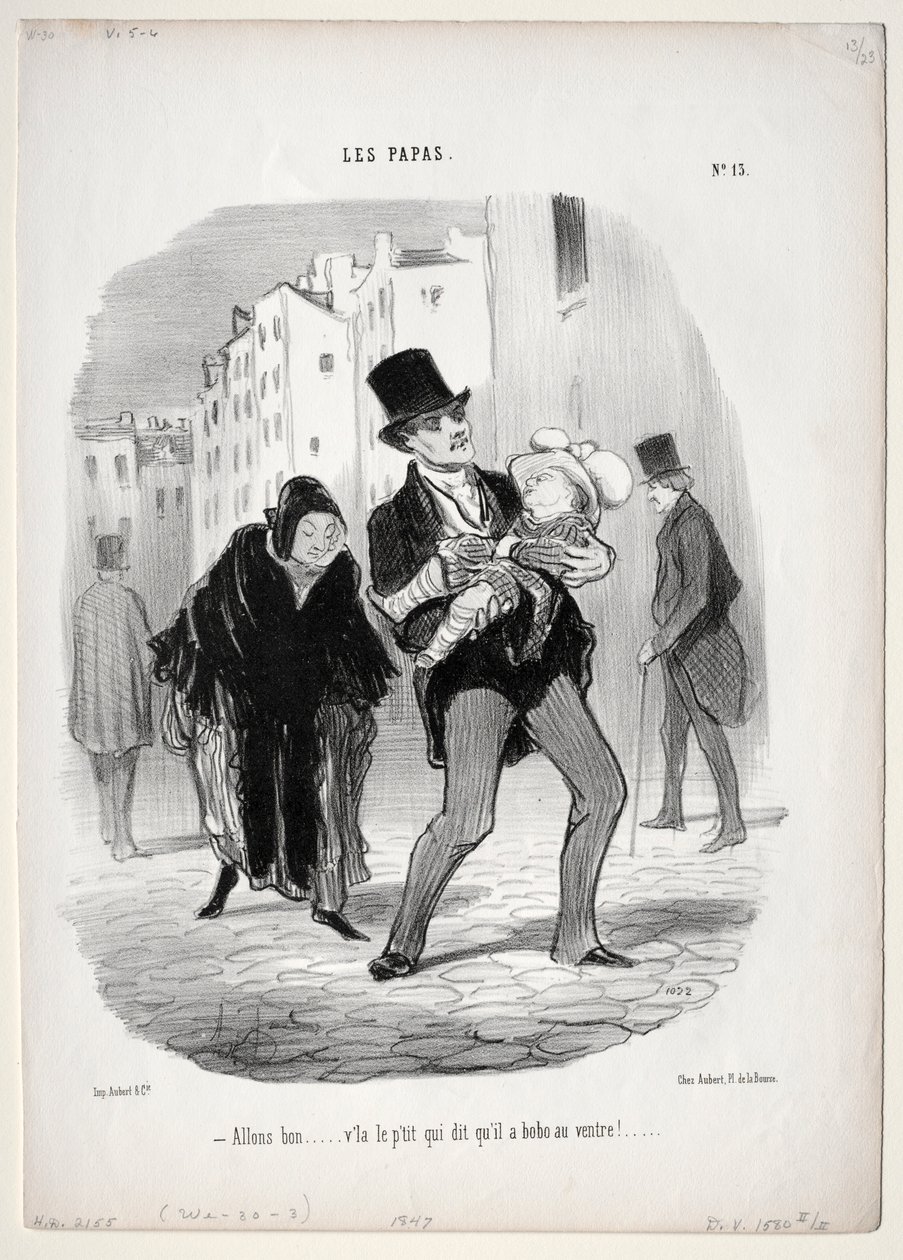 Otcové, deska 13: Pojďte dál, drazí..., 1847. od Honoré Daumier
