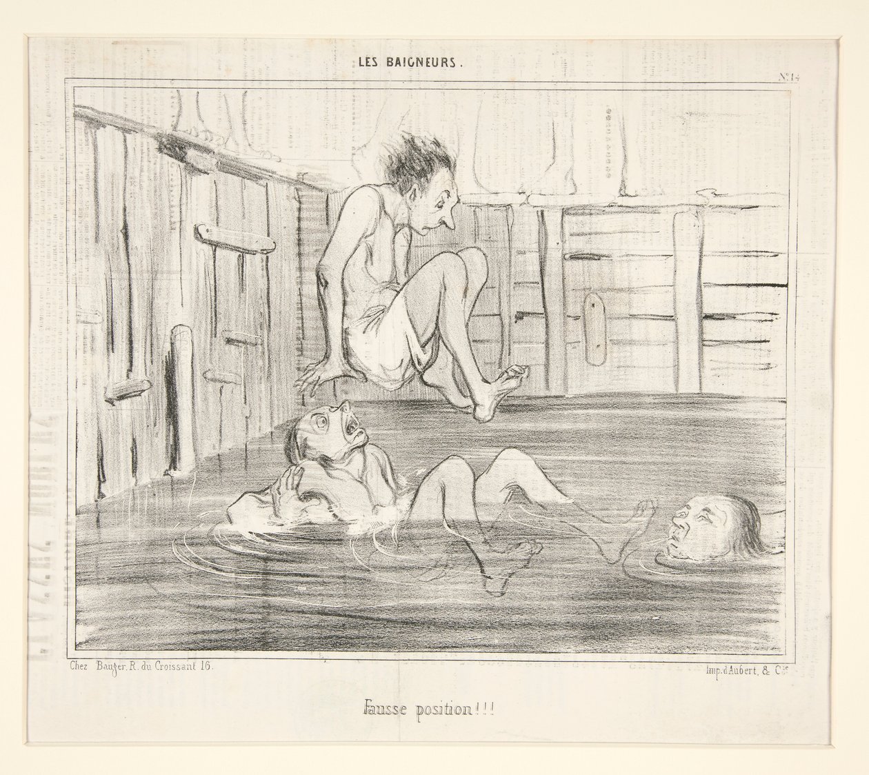 Špatná pozice!!! z The Bathers od Honoré Daumier