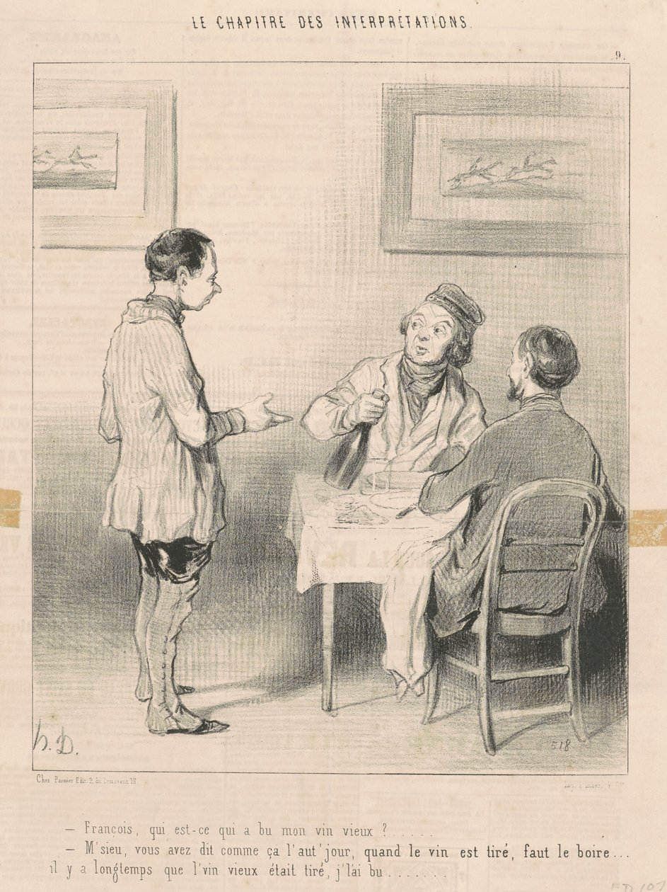 François, který vypil moje víno... od Honoré Daumier