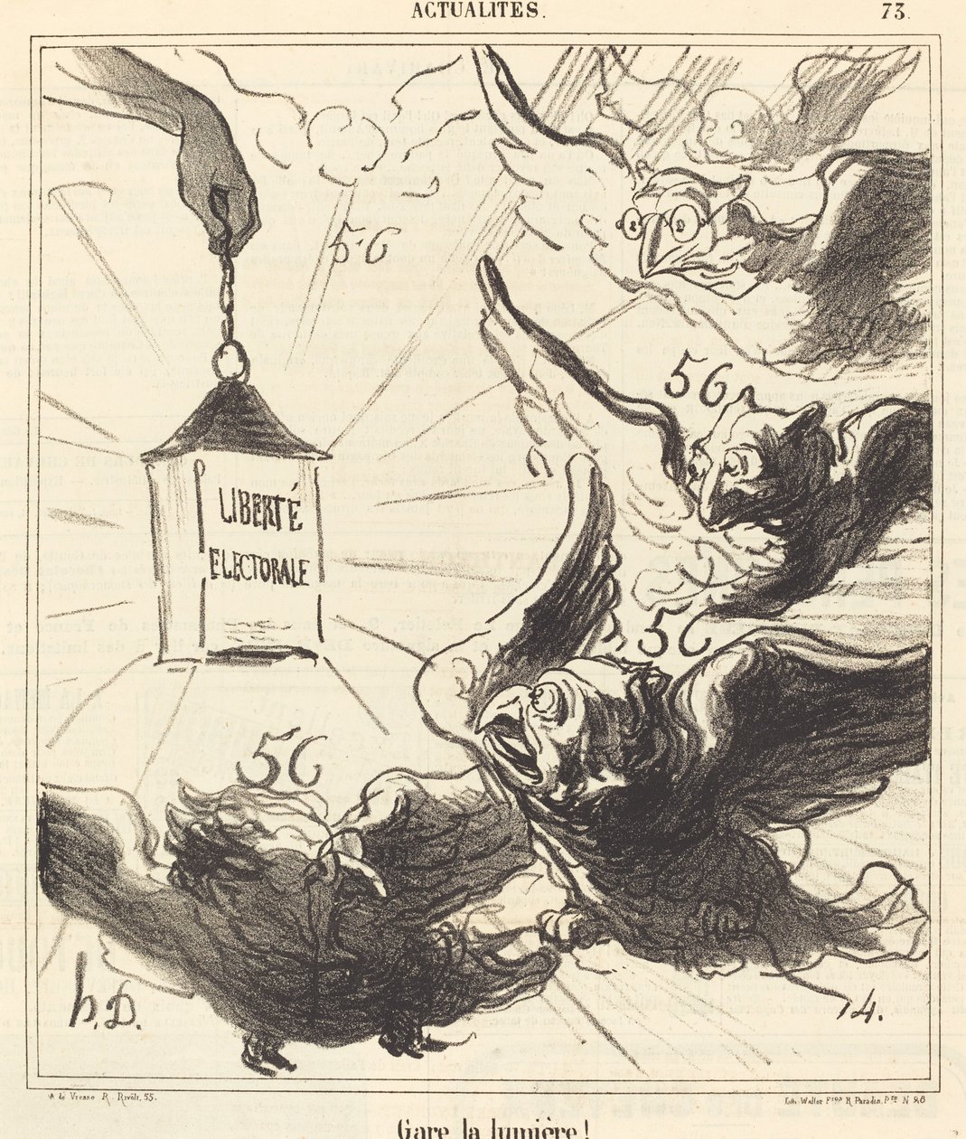 Zaparkujte světlo! od Honoré Daumier