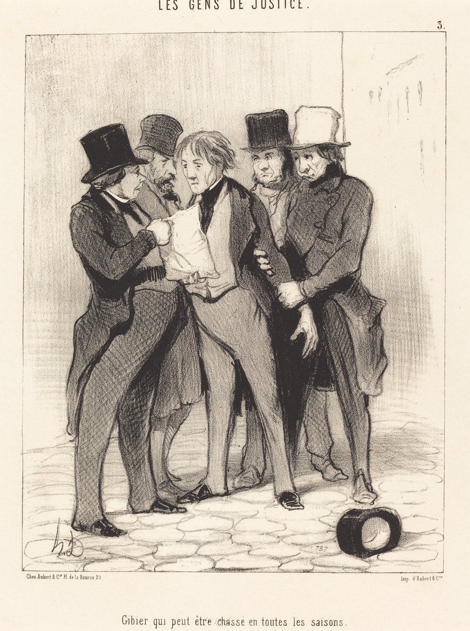 Zvěř, kterou lze lovit ve všech ročních obdobích od Honoré Daumier