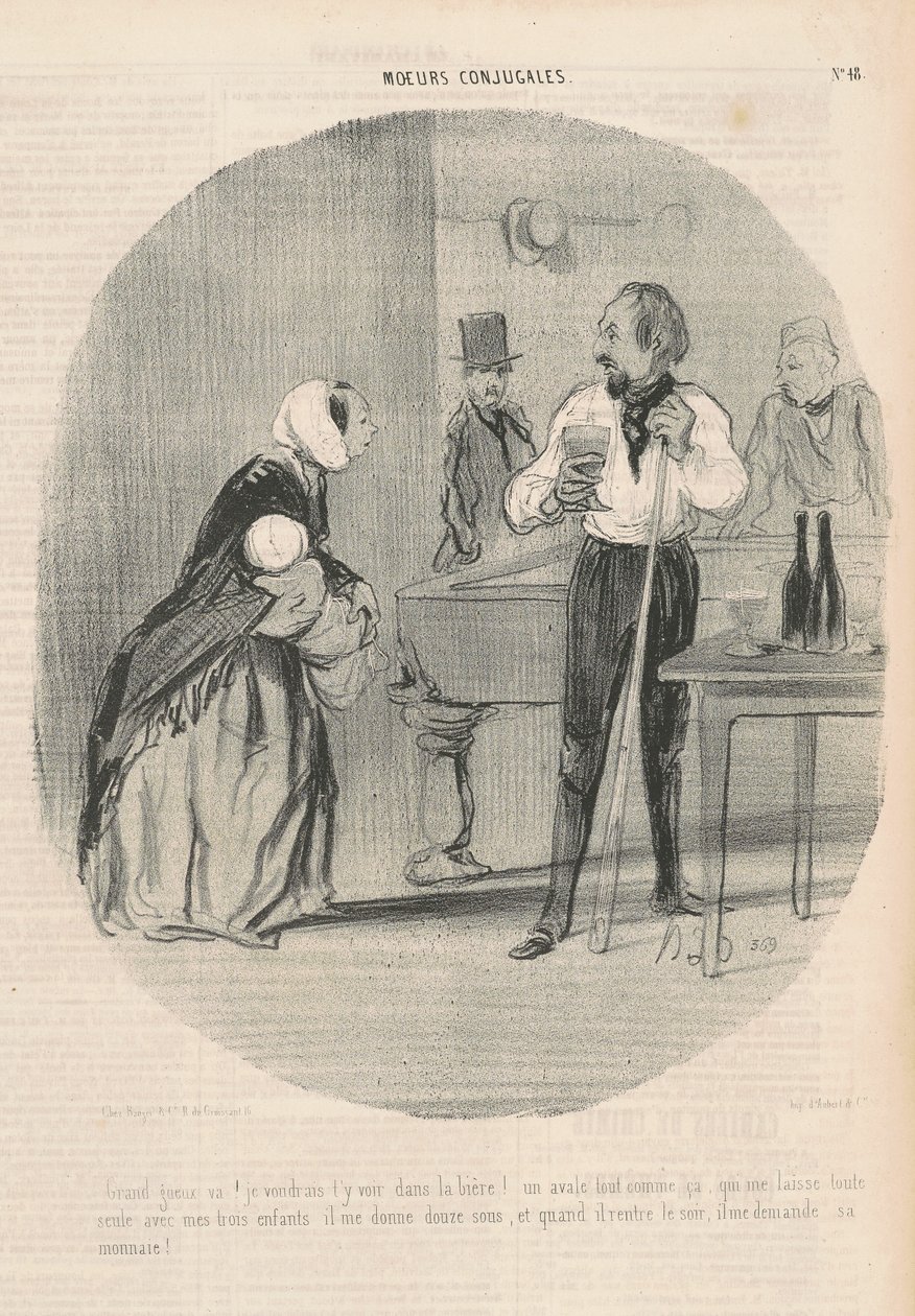 Velký žebrák běž! Rád bych tě tam viděl od Honoré Daumier