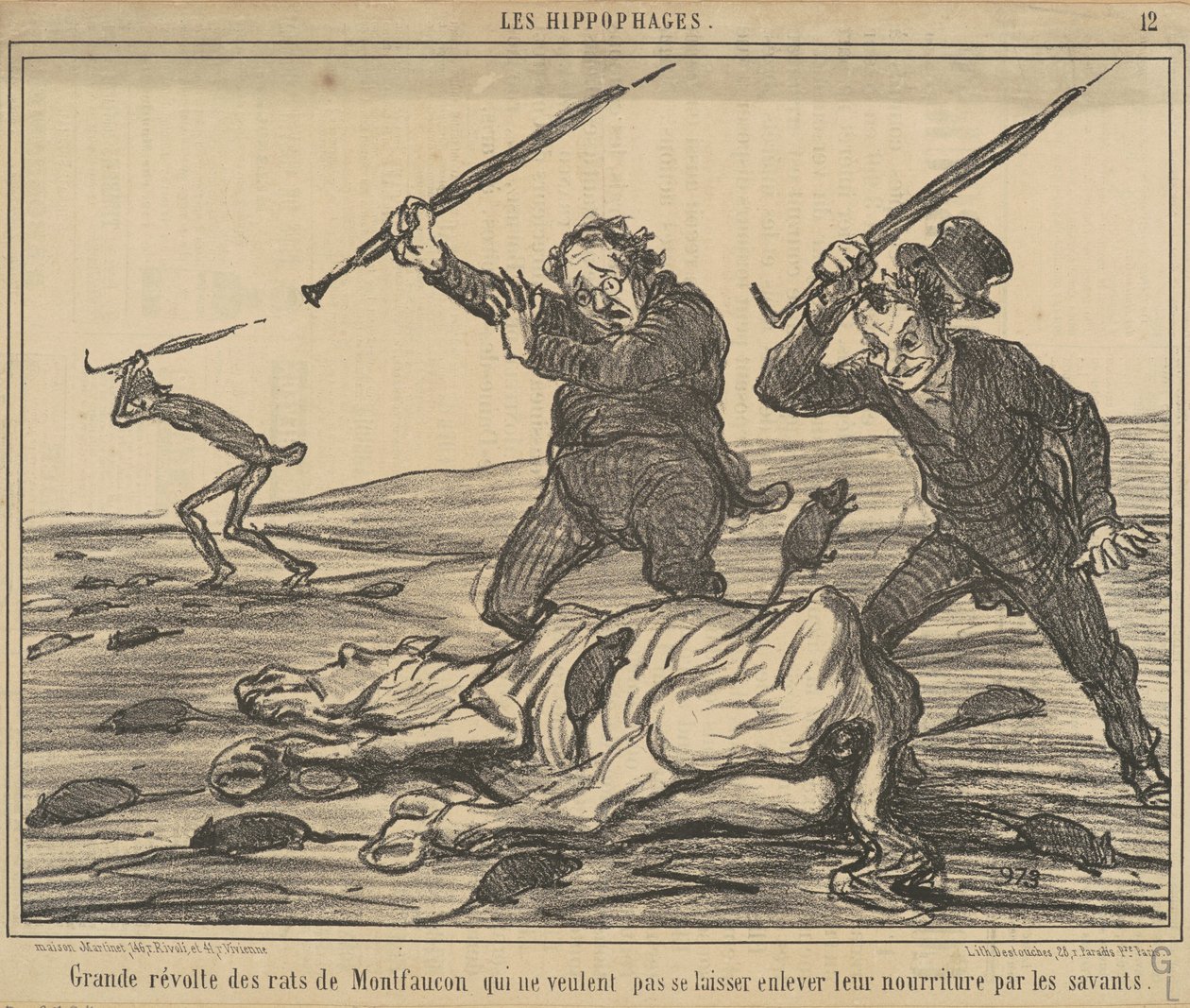 Velká vzpoura montfauconských krys... od Honoré Daumier
