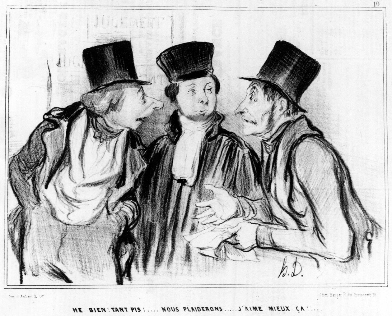 Hej, dobrý. Nevadí! budeme prosit... Líbí se mi to víc!... , kreslený film Honore Daumier (1808-1879). "Serenáda". od Honoré Daumier