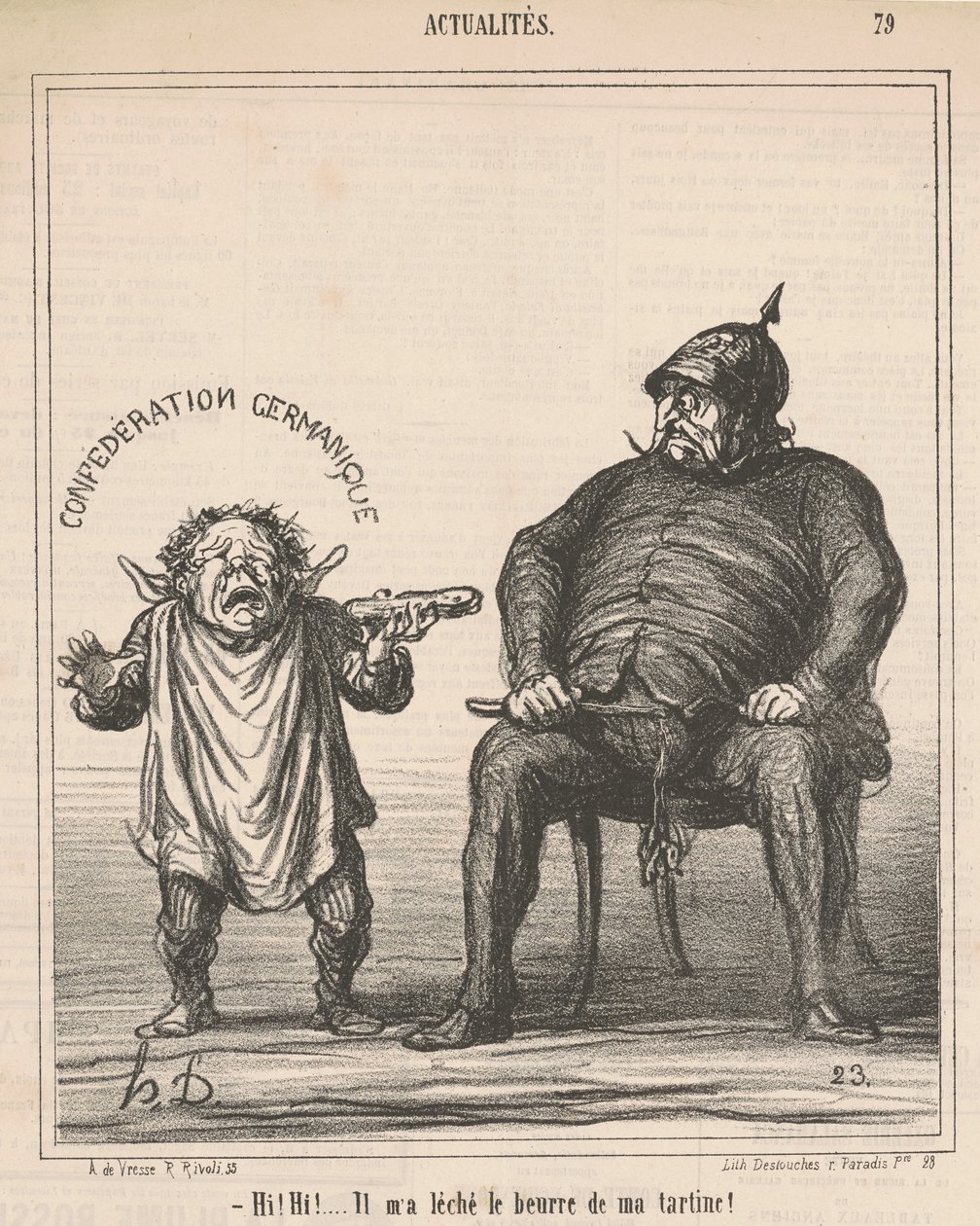 Ahoj! Ahoj! ... Slízl máslo z mého toastu od Honoré Daumier