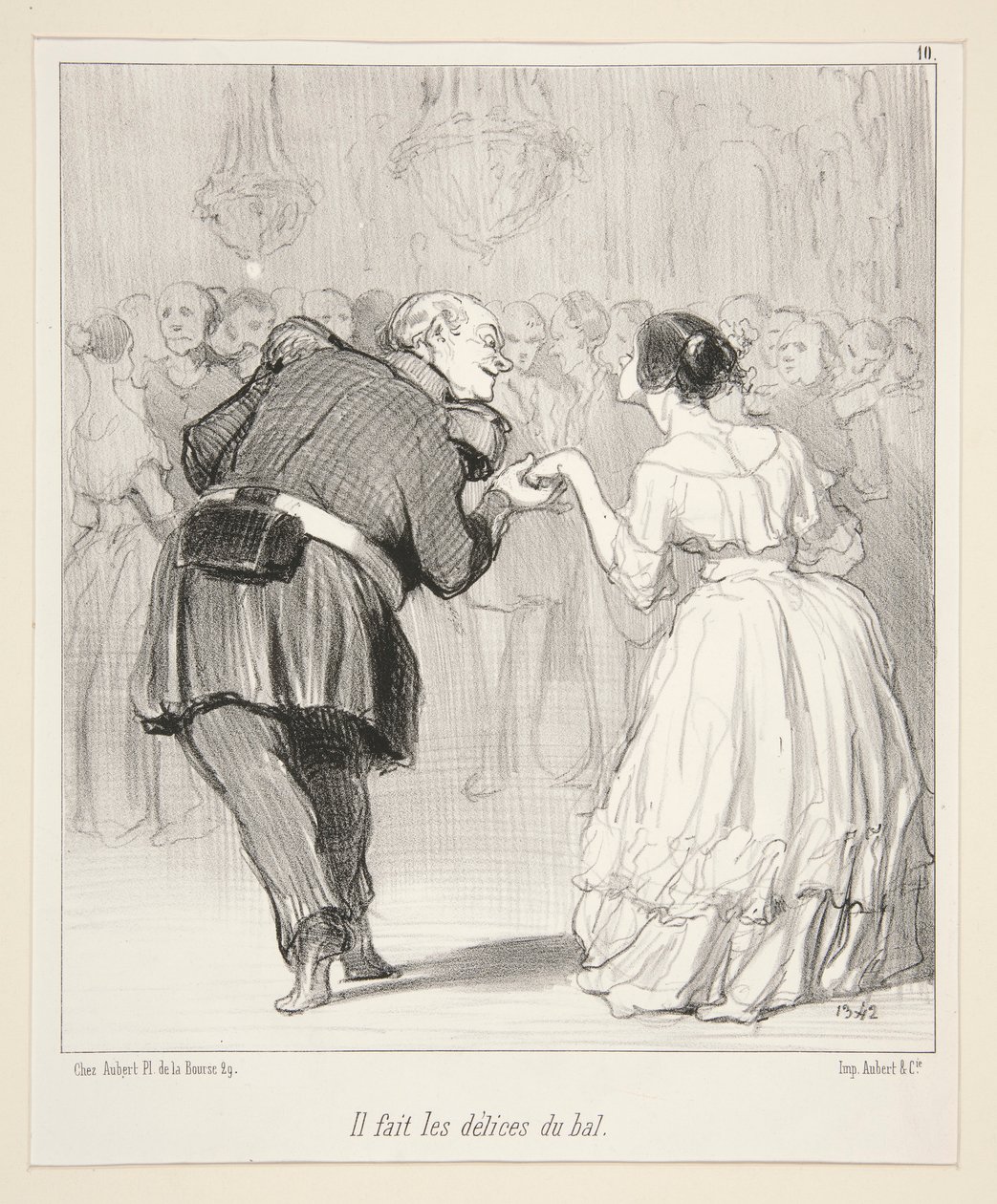 Dělá potěšení z plesu., od Les Banqueteurs od Honoré Daumier