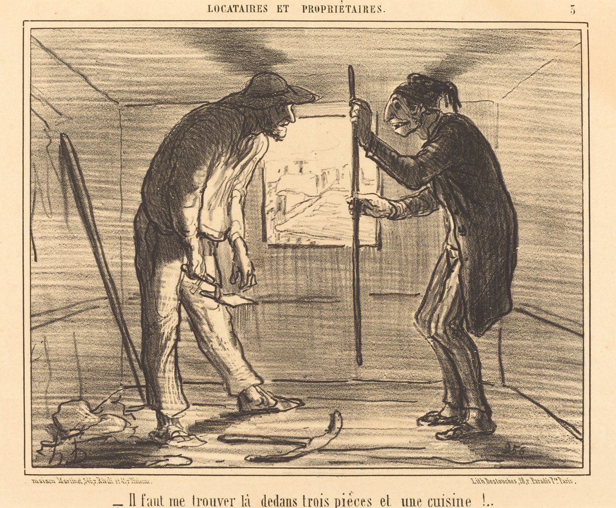 Musíte mě najít... tři pokoje... od Honoré Daumier