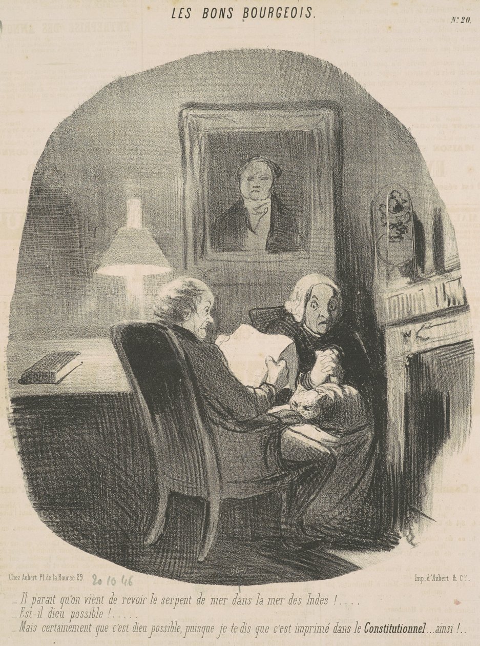 Zdá se, že jsme právě znovu viděli mořského hada... od Honoré Daumier