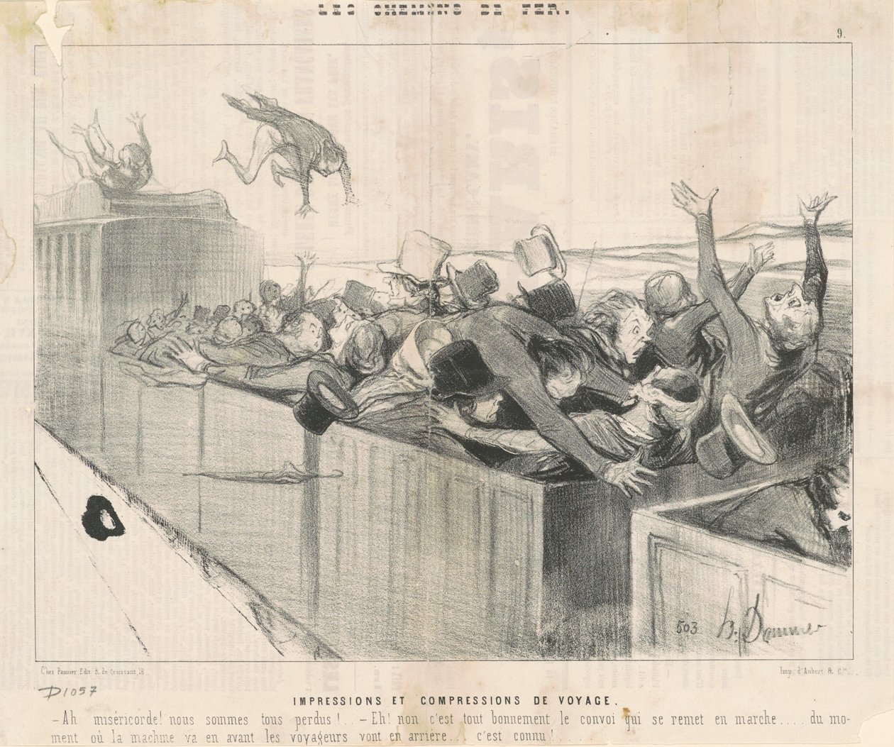 Cestovní tisky a komprese od Honoré Daumier