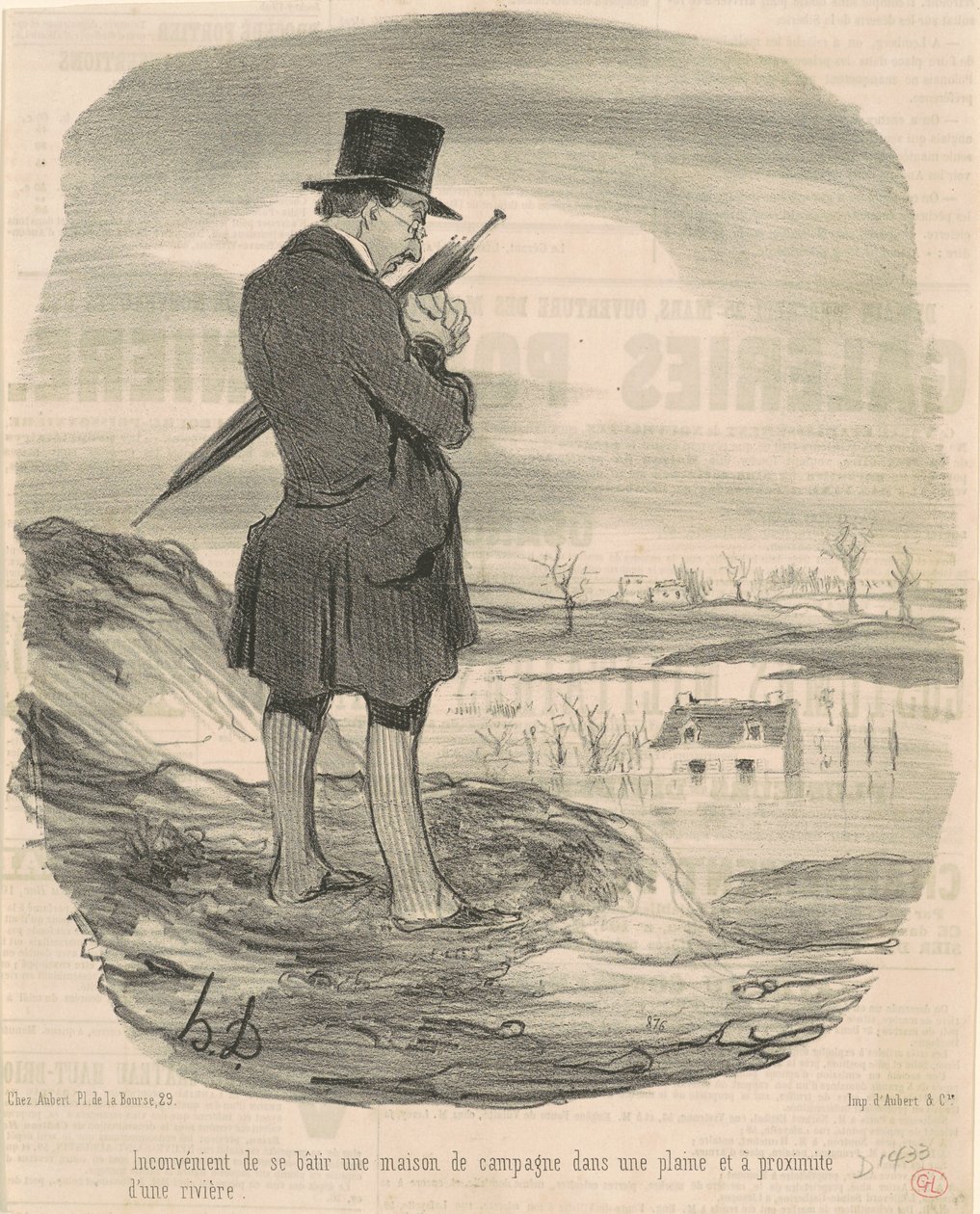 Nevýhoda stavby venkovského domu... od Honoré Daumier