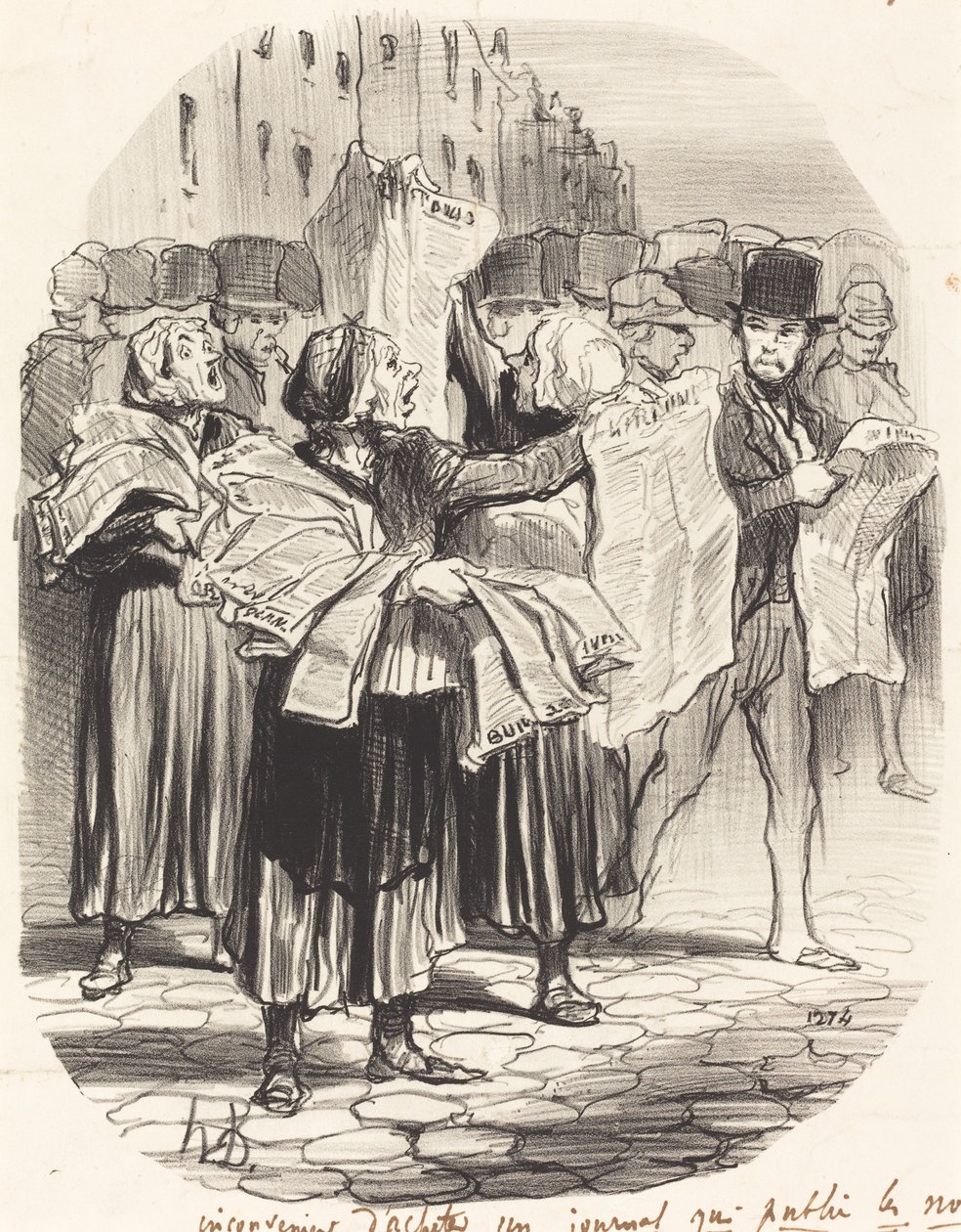 Nevýhoda nákupu novin... od Honoré Daumier
