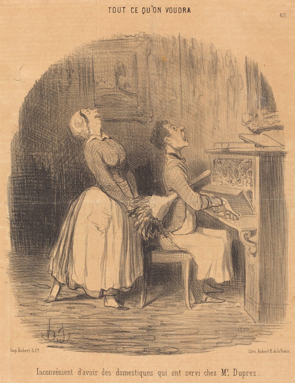 Nevýhoda... sluhů, kteří sloužili u pana Dupreze od Honoré Daumier