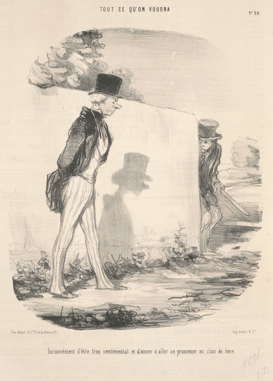 Nevýhodou přílišného sentimentu... od Honoré Daumier