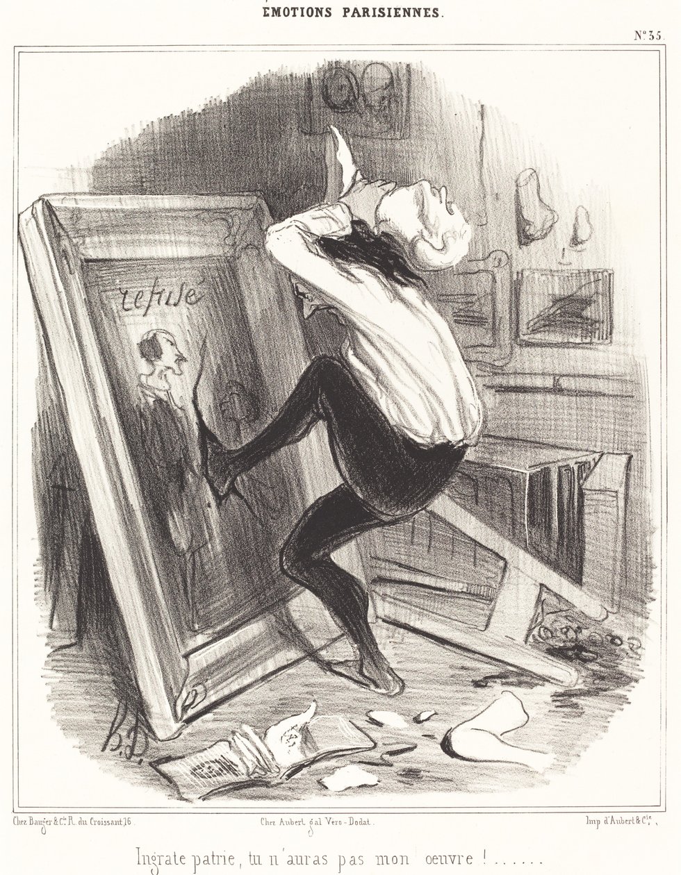 Nevděčná vlast, nebudeš mít moji práci!... od Honoré Daumier