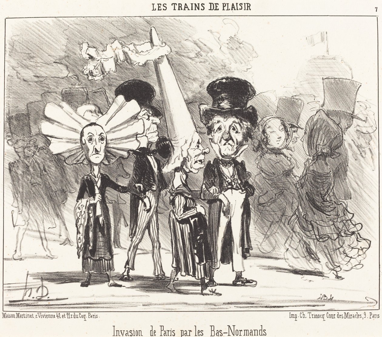 Invaze Dolních Normanů do Paříže od Honoré Daumier