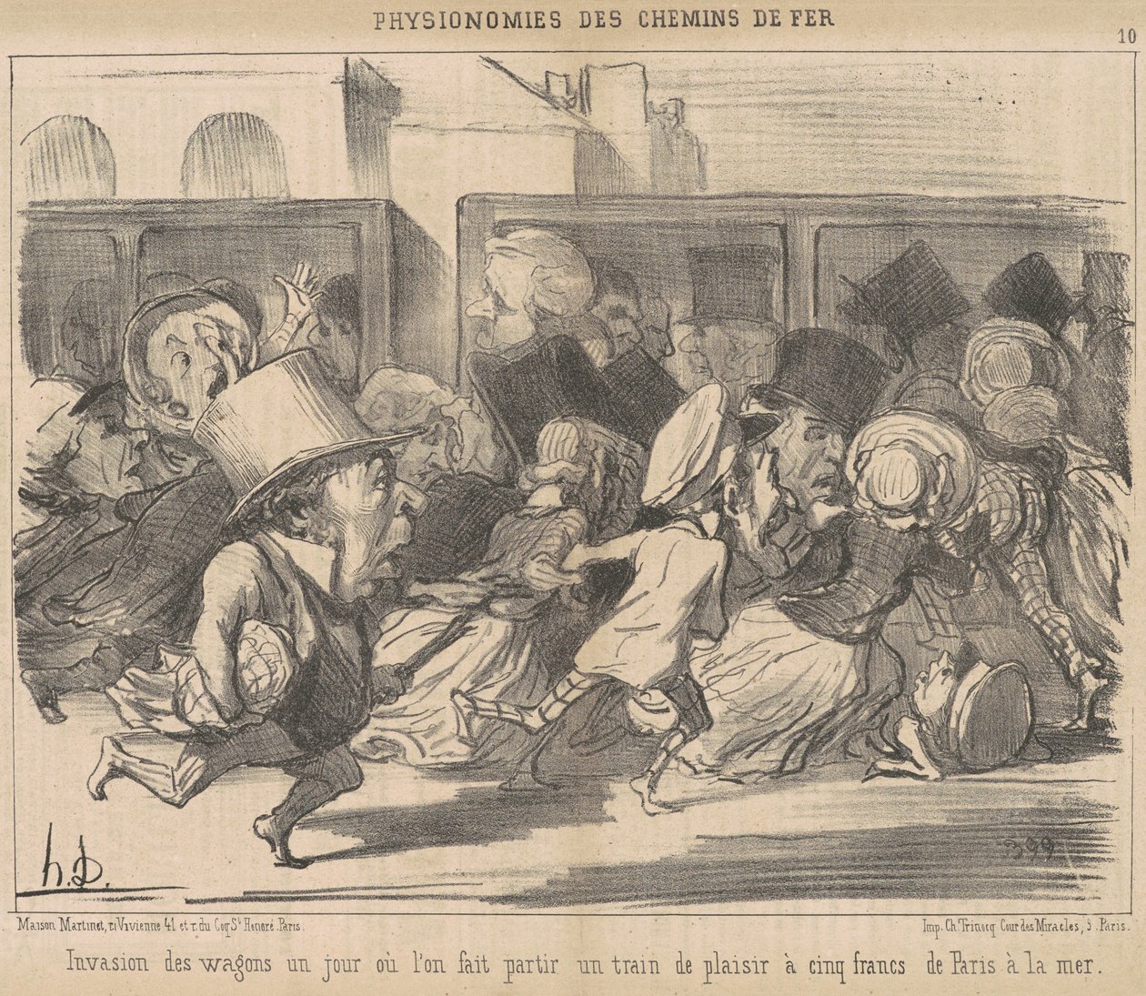 Jednoho dne, až odjedeme, invaze vozů od Honoré Daumier