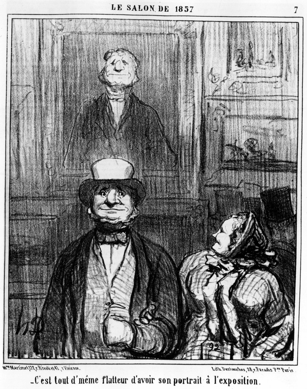 Je lichotivé mít na výstavě jeho portrét, převzatý z „“ Obrazy a salony“, série karikatur Honore Daumiera (1808-1879). "Serenáda" od Honoré Daumier