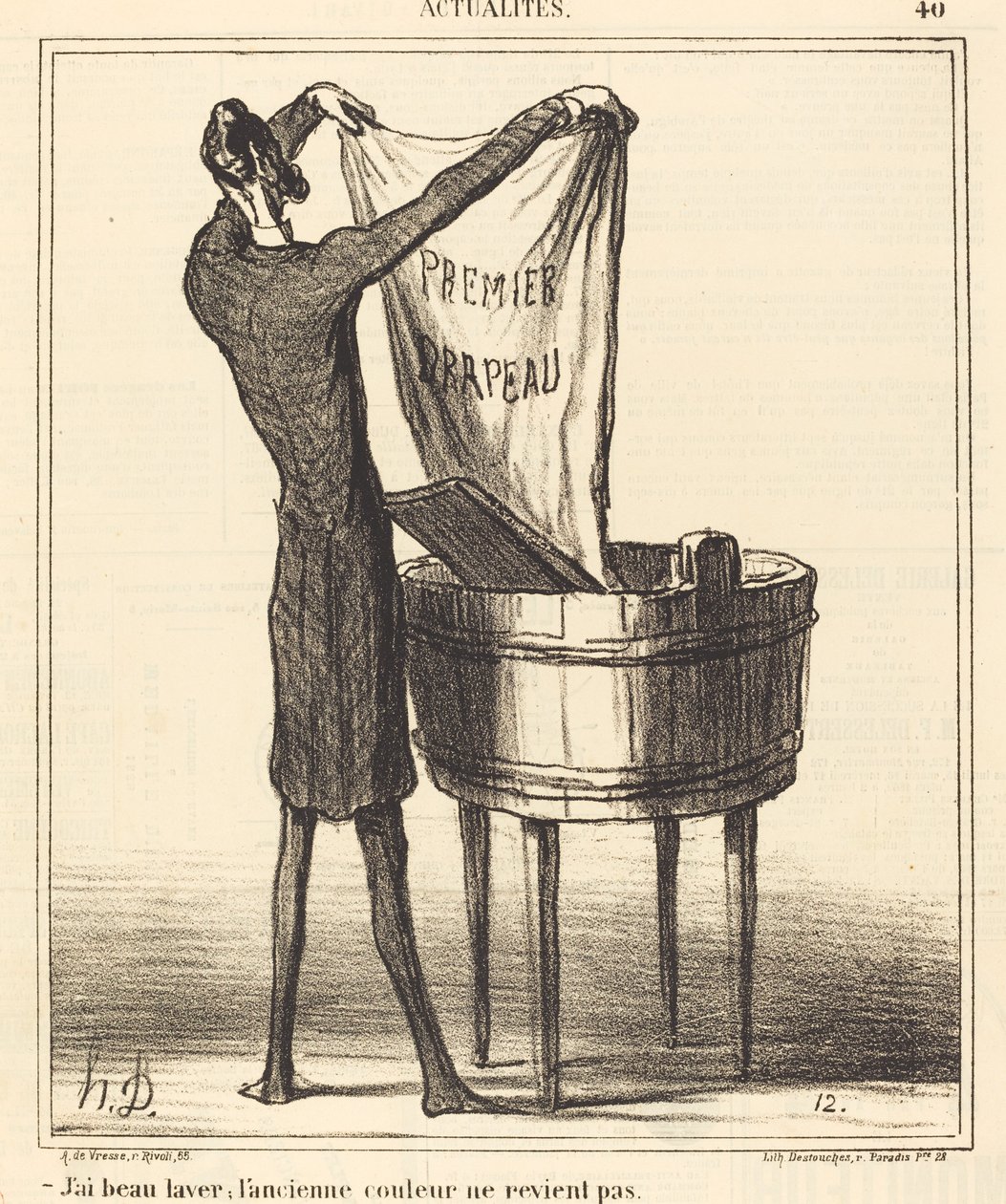 Můžu prát, stará barva... od Honoré Daumier