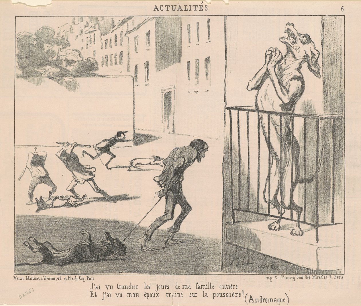 Viděl jsem přestřižené dny mé rodiny... od Honoré Daumier