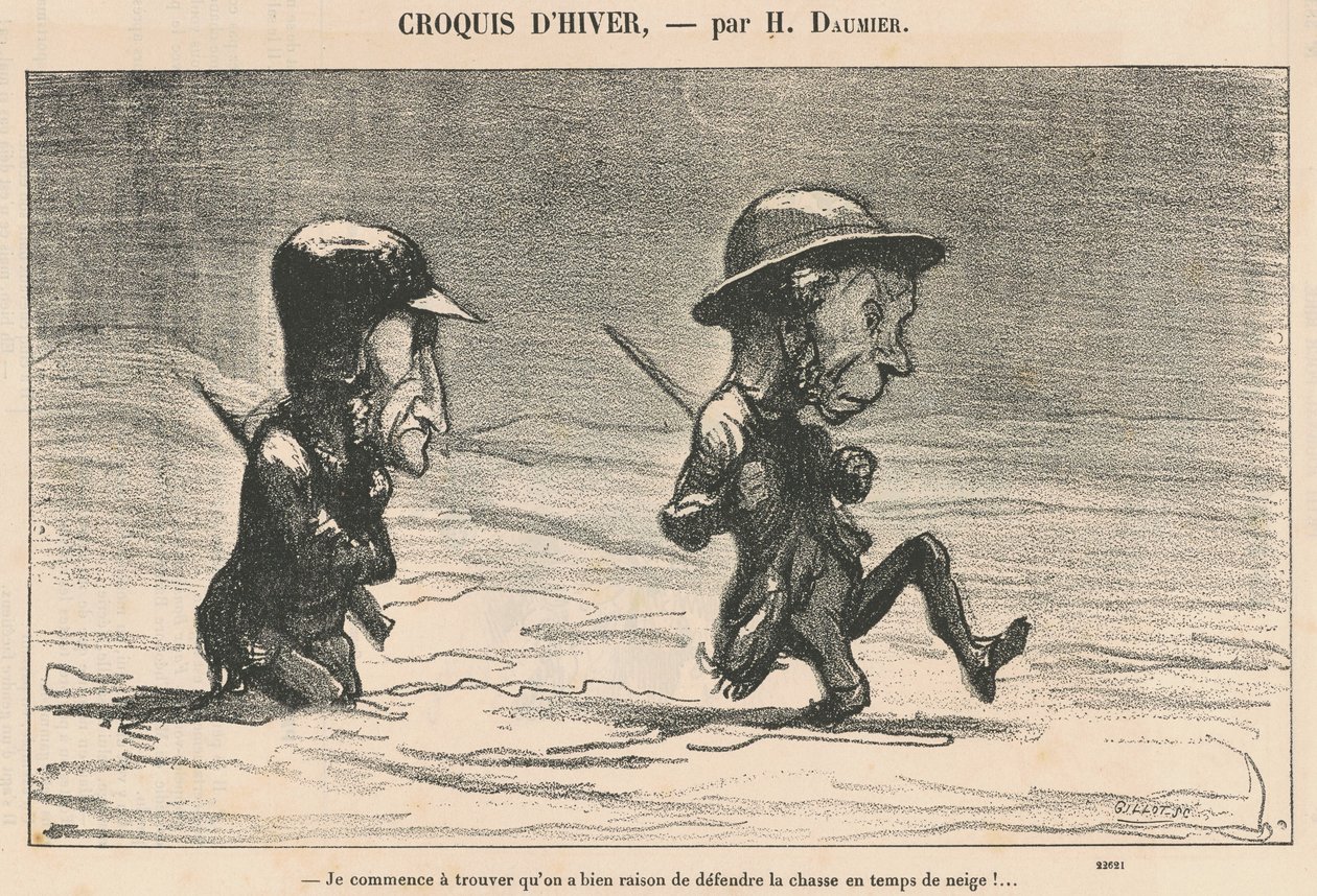 Začínám nacházet... ve sněžném počasí! ... od Honoré Daumier