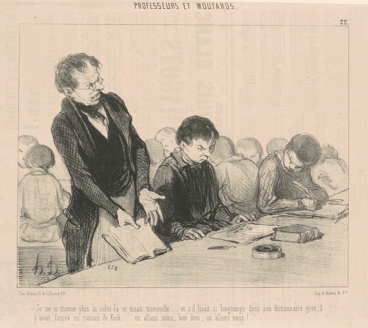 Už se nedivím, že se tenhle snažil být potichu... od Honoré Daumier