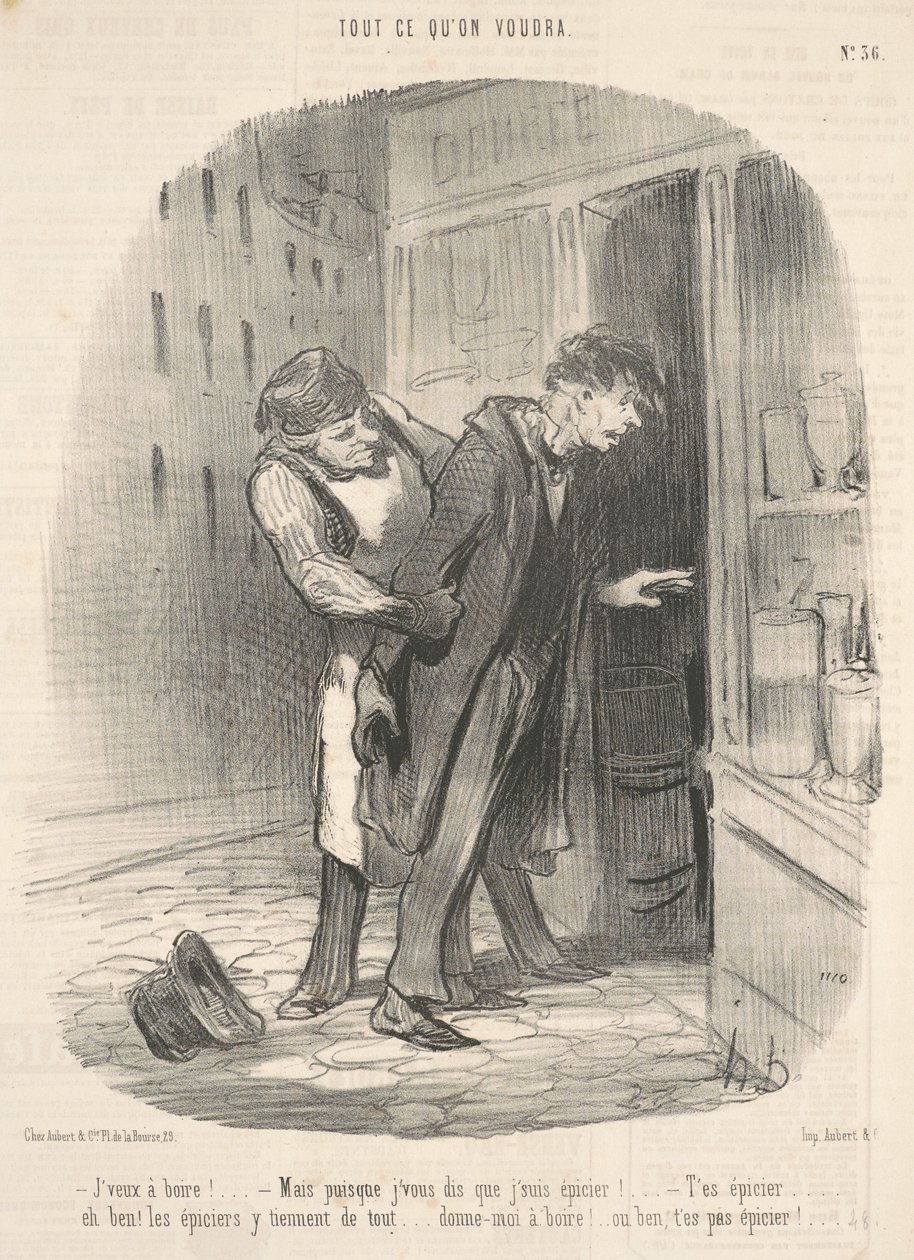 Chci pít! Ale když vám říkám... od Honoré Daumier