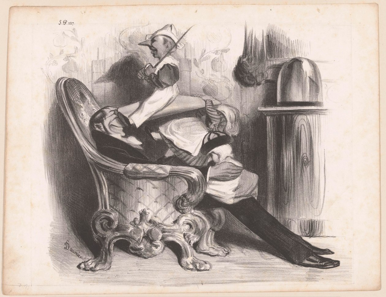 Karikatuur van ministr Antoine Maurice Apollinaire d