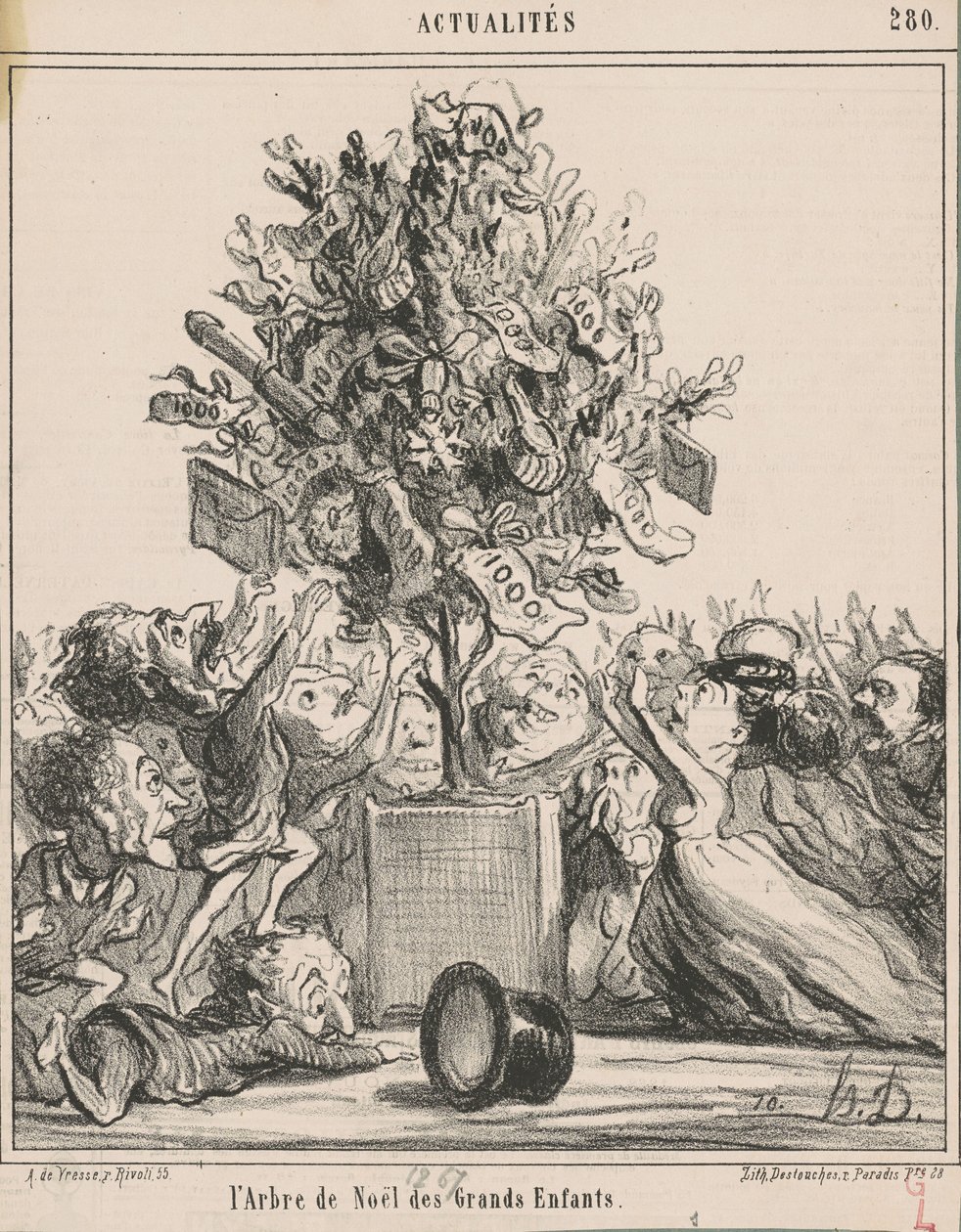 Velký dětský vánoční stromeček od Honoré Daumier