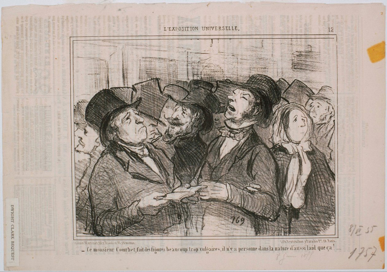 Univerzální výstava: pan Courbet vytváří...Vulgární postavy od Honoré Daumier