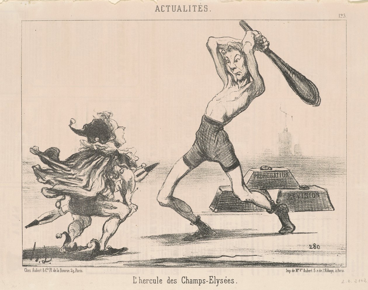 Herkules z Champs-Elysées od Honoré Daumier