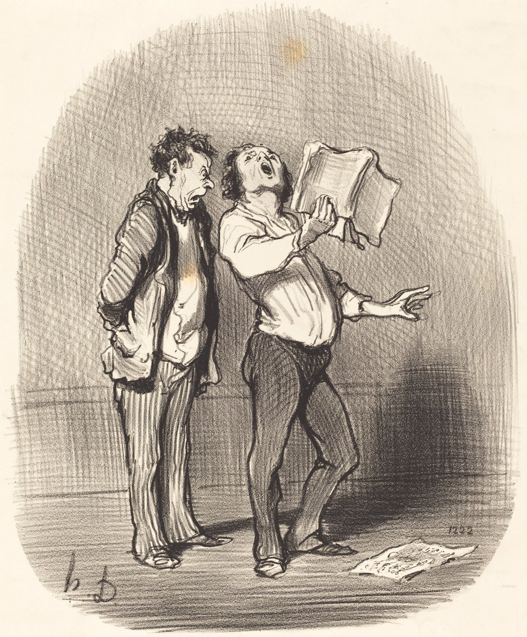 Nevýhoda mít kamaráda milujícího hudbu od Honoré Daumier