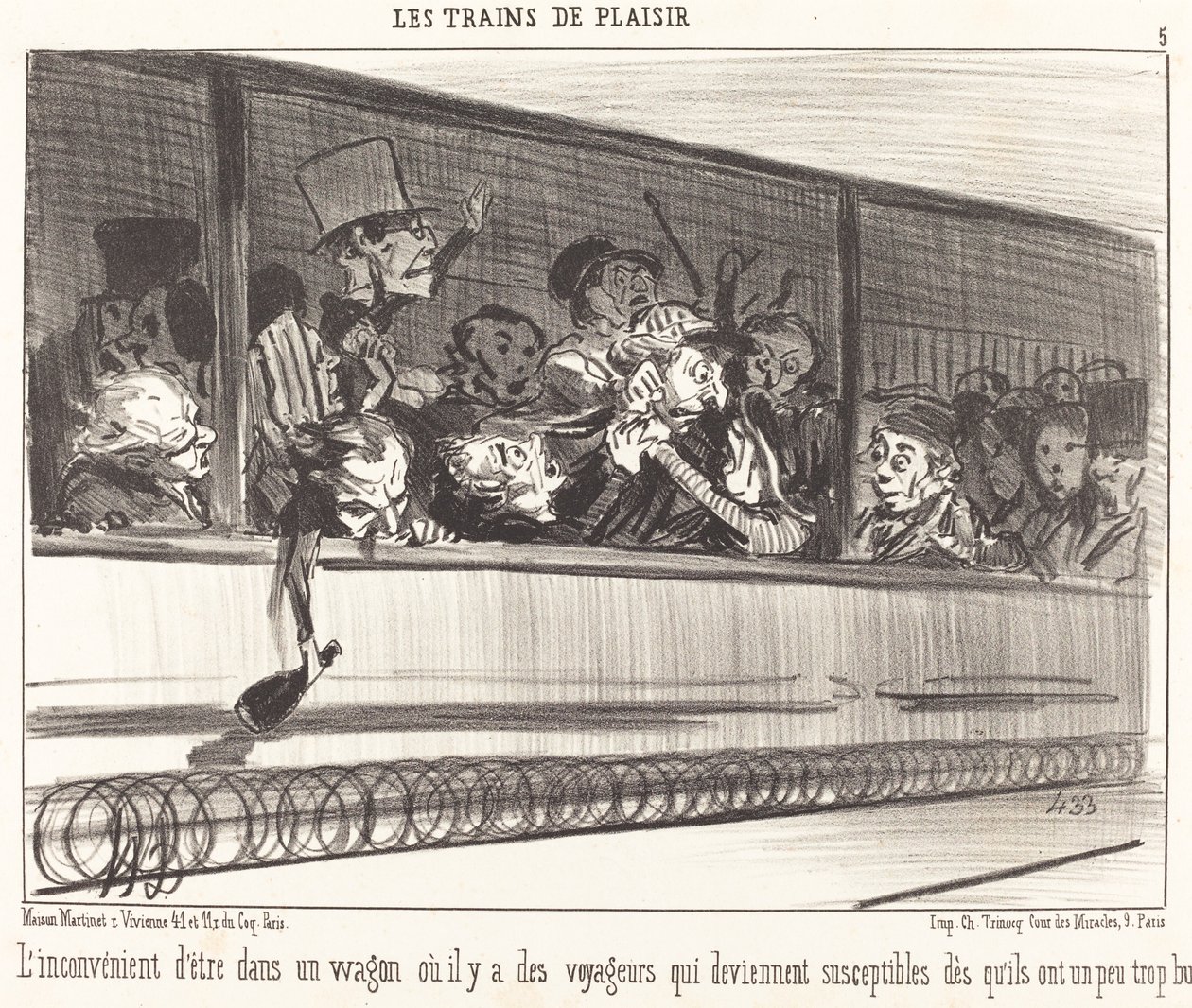 Nevýhoda být ve vagónu... od Honoré Daumier