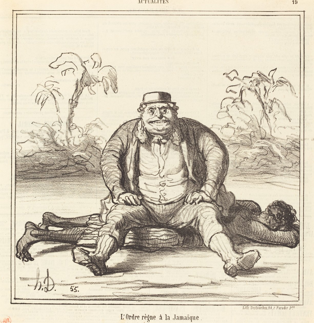 Řád vládne na Jamajce od Honoré Daumier