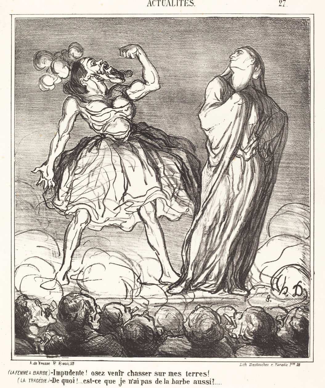 Žena s plnovousem od Honoré Daumier