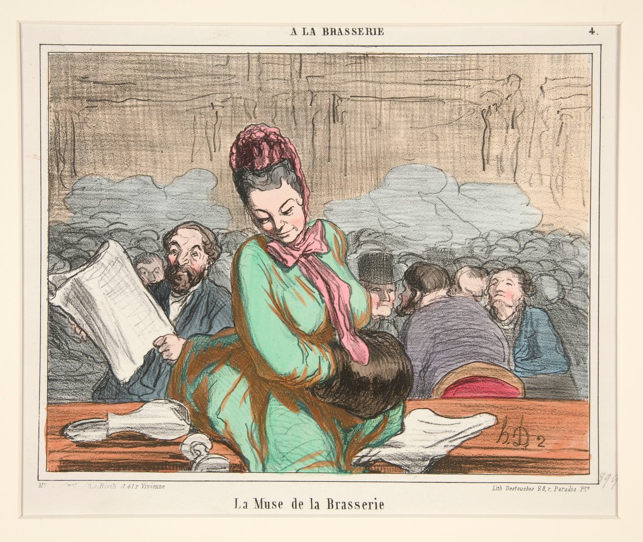 Pivovarská múza z A La Brasserie od Honoré Daumier