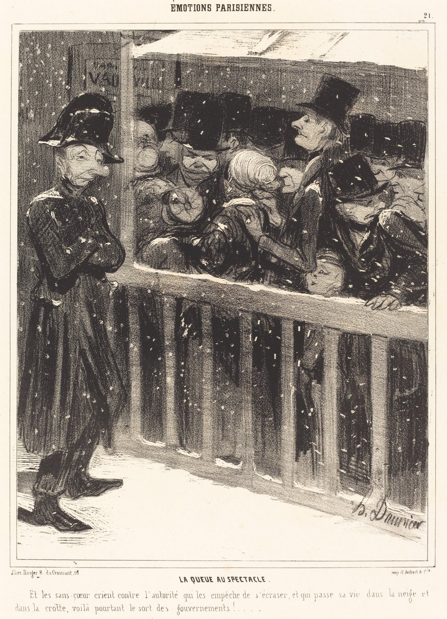 Fronta na výstavě od Honoré Daumier