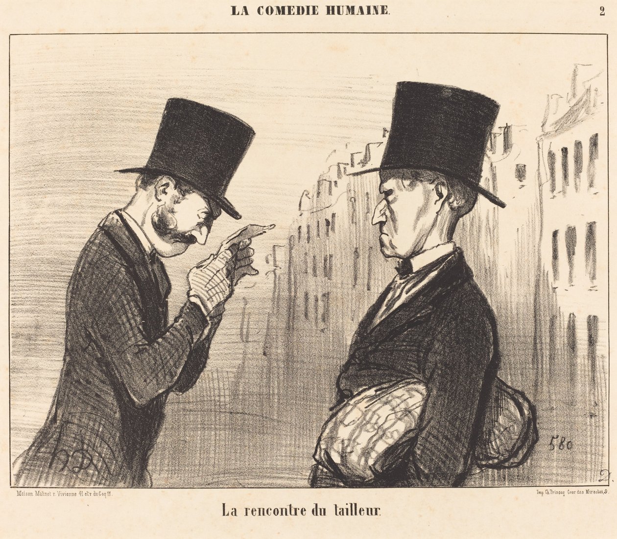 Krejčovská schůzka od Honoré Daumier