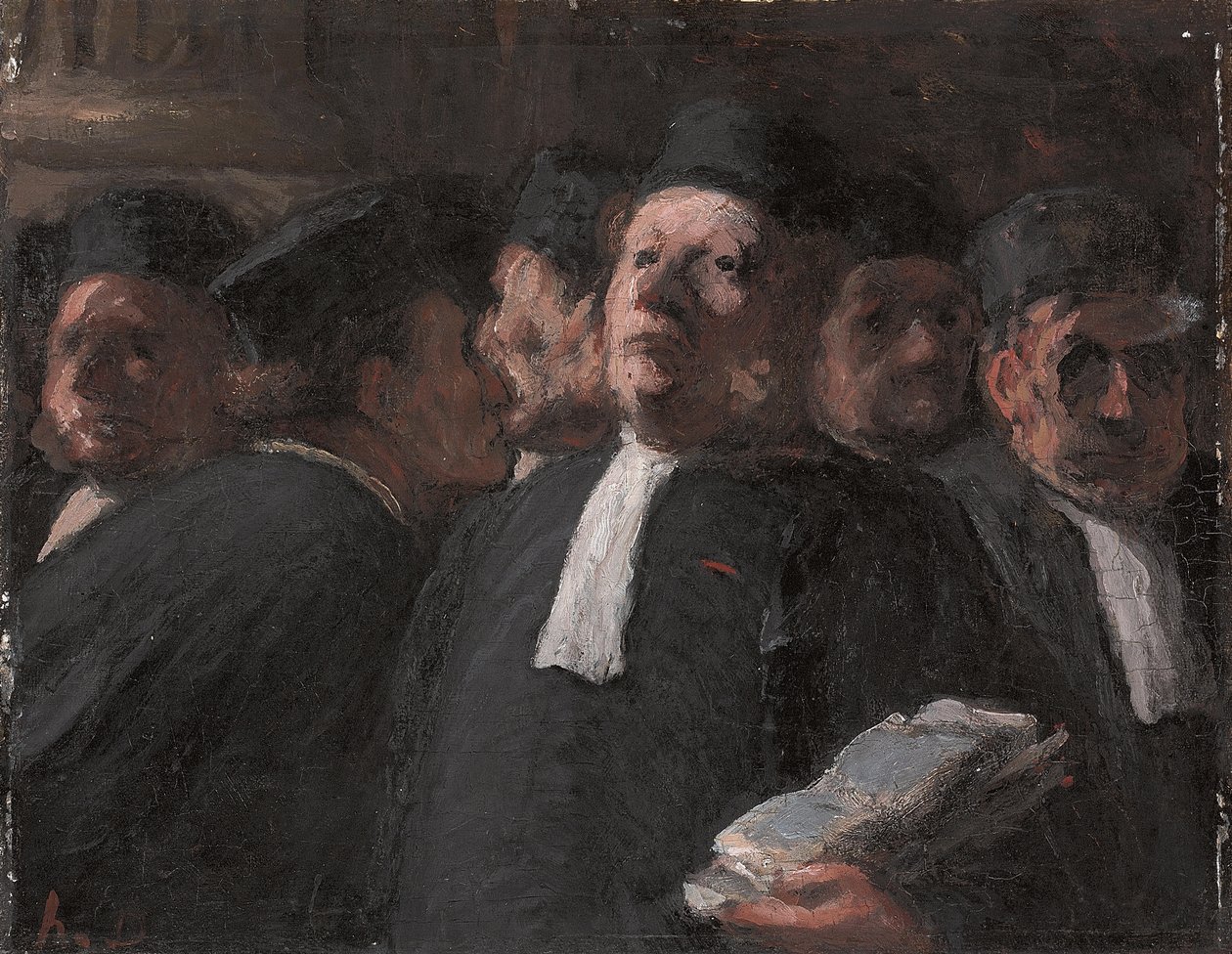 Salle des Pas-perdus v Palais de Justice, od Honoré Daumier