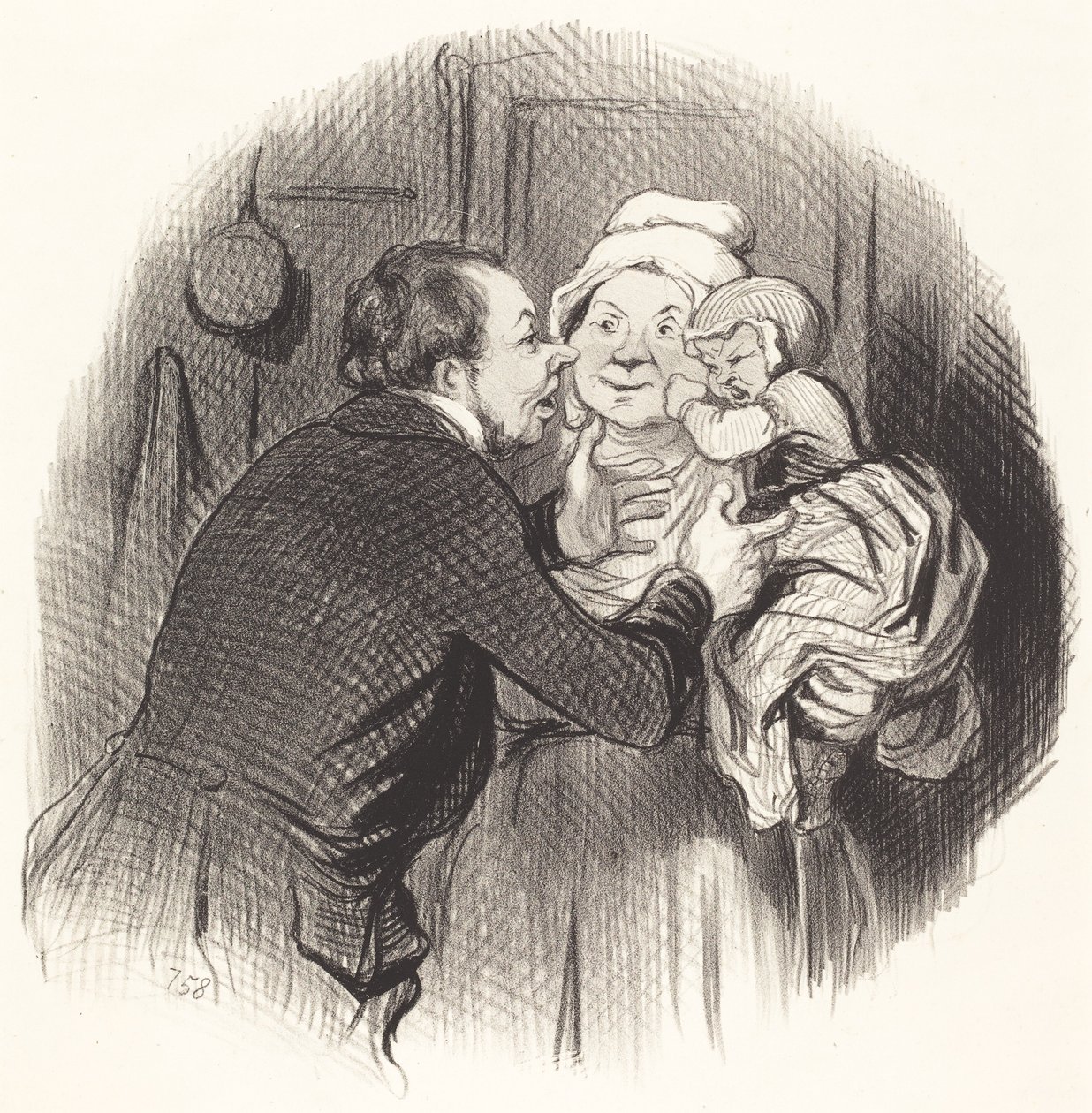 Návštěva u sestry od Honoré Daumier