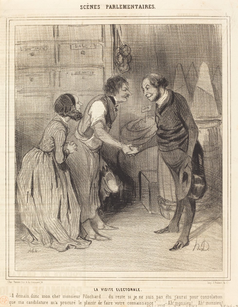 Volební návštěva od Honoré Daumier